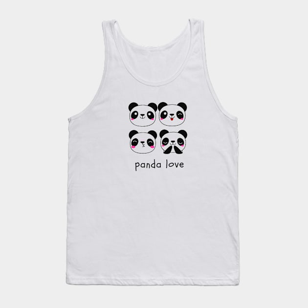 Panda Love Tank Top by NoColorDesigns